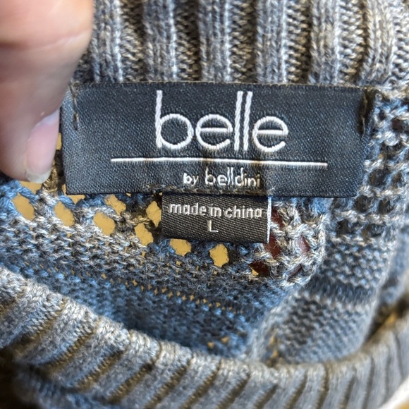 Belldini Gray and White Knit Dress - Picture 2 of 2